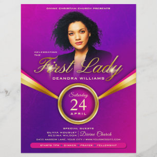 First Lady's Day Appreciation Church Flyer