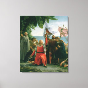 First Landing of Christopher Columbus in Canvas Print