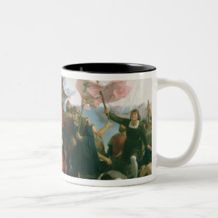 First Landing of Christopher Columbus in Two-Tone Coffee Mug