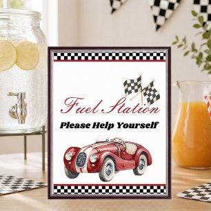 First Lap Around The Track Fuel Station Sign 