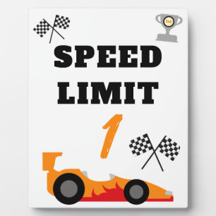 First Lap Around the Track, Kids' Birthday Party Plaque