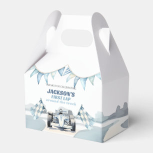 First Lap Around The Track Race Car 1st Birthday Favour Box