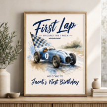 First Lap Around the Track | Race Car Birthday