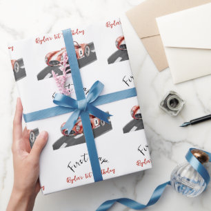 First Lap Race Car 1st Birthday  Wrapping Paper