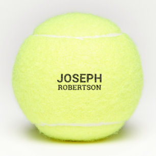 First Last Name Modern Monogram Personalised Tennis Balls