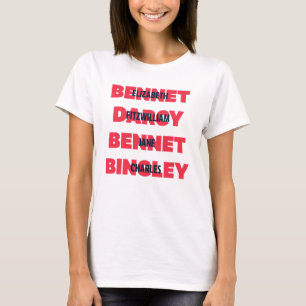 First & Last Names of Pride & Prejudice Characters T-Shirt
