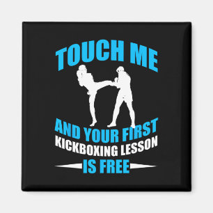 First Lesson Kickboxing T Shirt Mma Gift For Men W Magnet