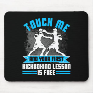 First Lesson Kickboxing T Shirt Mma Gift For Men W Mouse Mat