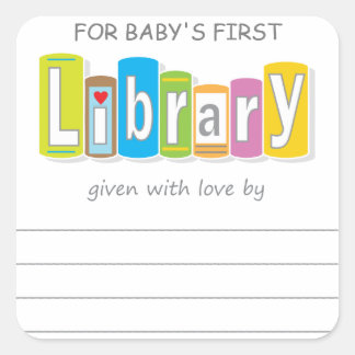 First Library Bookplate Sticker