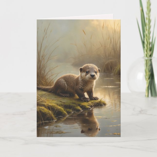 First Light Kin Otter Greeting Card (Front)