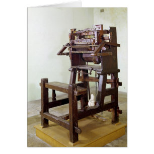 First loom for weaving stockings, 1750