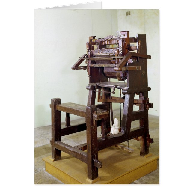 First loom for weaving stockings, 1750 (Front)