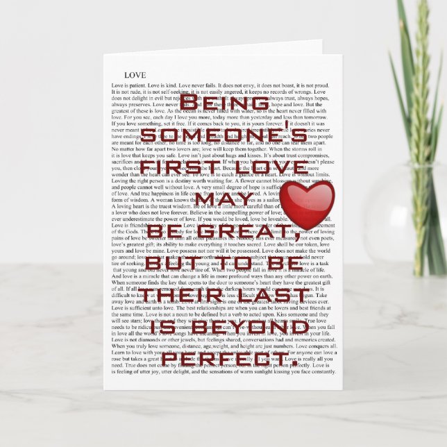 First Love - greeting card (Front)