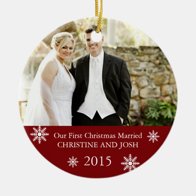 First Married Christmas ornament (Front)