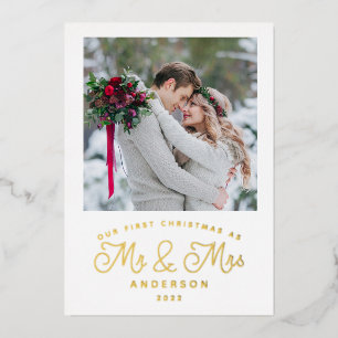 First Married Christmas Wedding Announcement