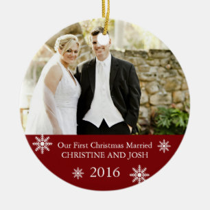 First Married II ı Customisable Christmas ornament