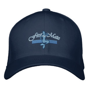 FIRST MATE Mermaid Embroidered Design Hat