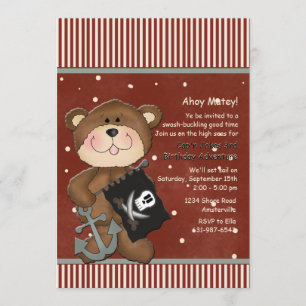 First Mate Pirate Birthday Party Invitation