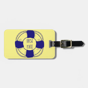 First Mate with Life Preserver Luggage Tag
