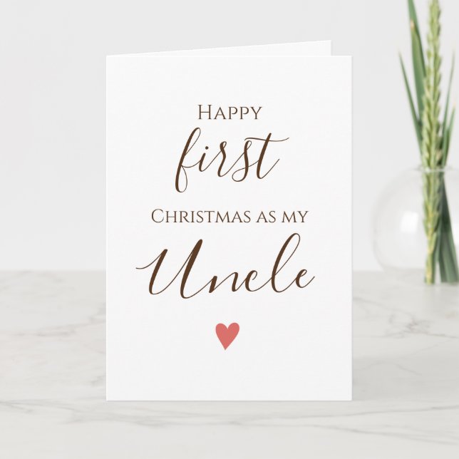 First Merry Chirstmas Uncle Card (Front)