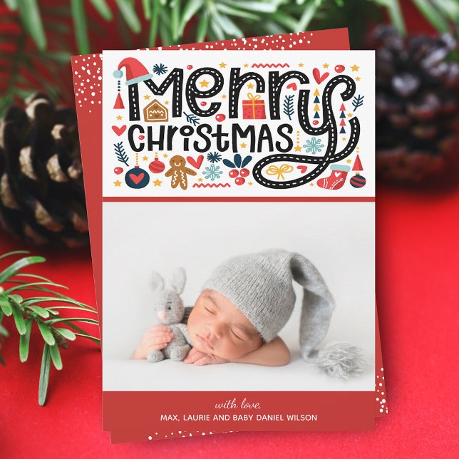 First MERRY CHRISTMAS Photo Birth Announcements (Creator Uploaded)