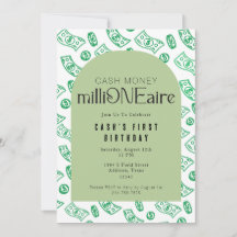 First millionaire birthday invitation