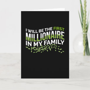 First Millionaire Trader Money Chart Card