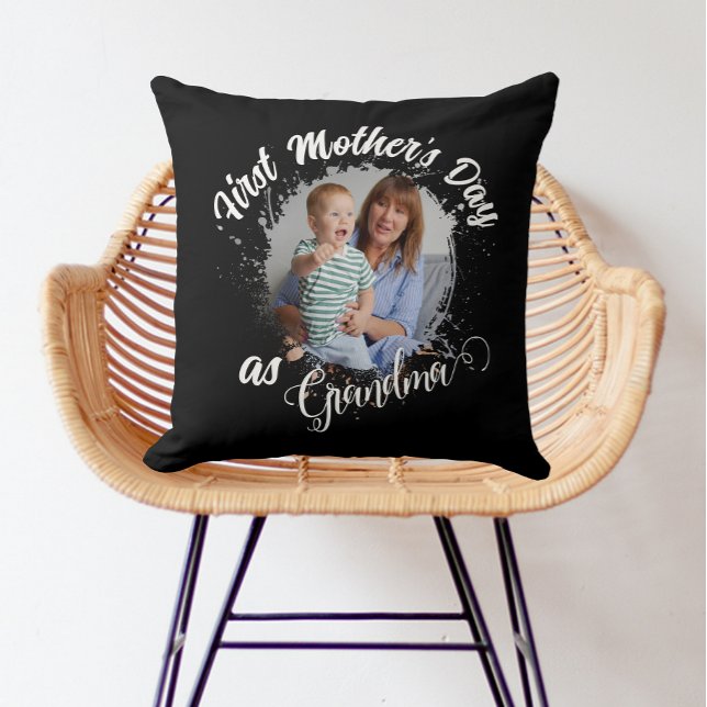 First Mother day as grandma Photo Cushion (Creator Uploaded)
