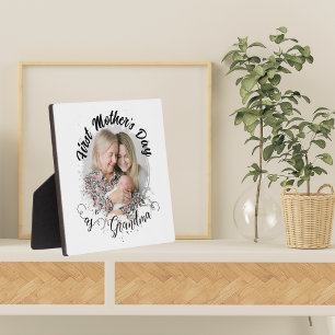 First Mother day as grandma Photo Plaque