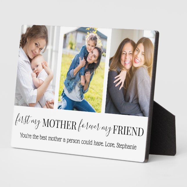 First Mother Forever Friend 3 Photo  Plaque (Side)