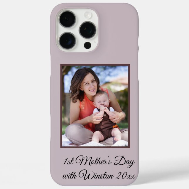 First Mother’s Day Custom Photo and Text Case-Mate iPhone Case (Back)