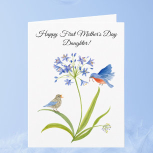 First Mother’s Day for Daughter Bluebird Floral Card