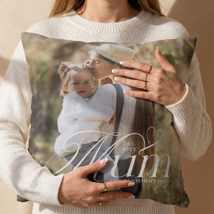 First Mother’s Day Mum Baby Photo Keepsake Gift Cushion