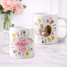 First Mother’s Day Photo Floral Mug Gift