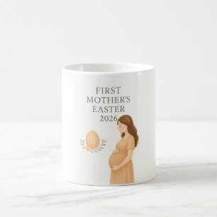 First Mother’s Easter–Soft Pregnancy Illustration Coffee Mug