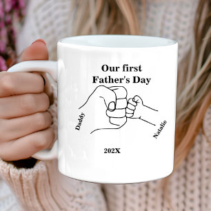 First Motherd's Bump Happy father's day Coffee Mug