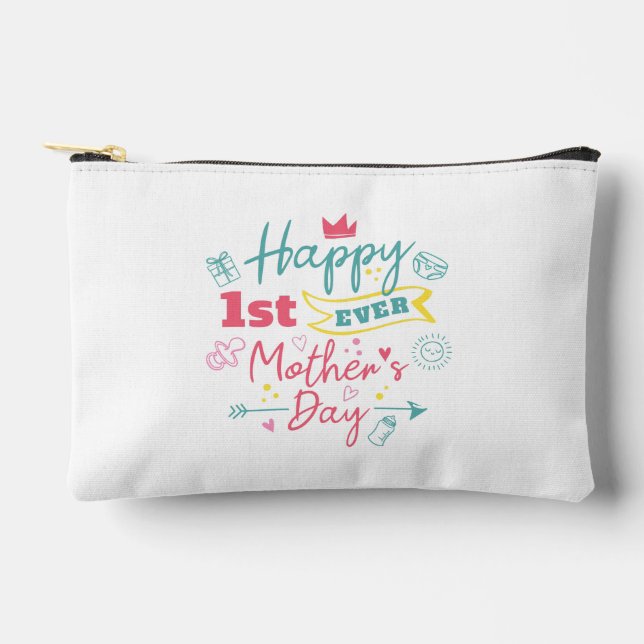 First Mothers Day 1st Time Mum Accessory Pouch (Front)