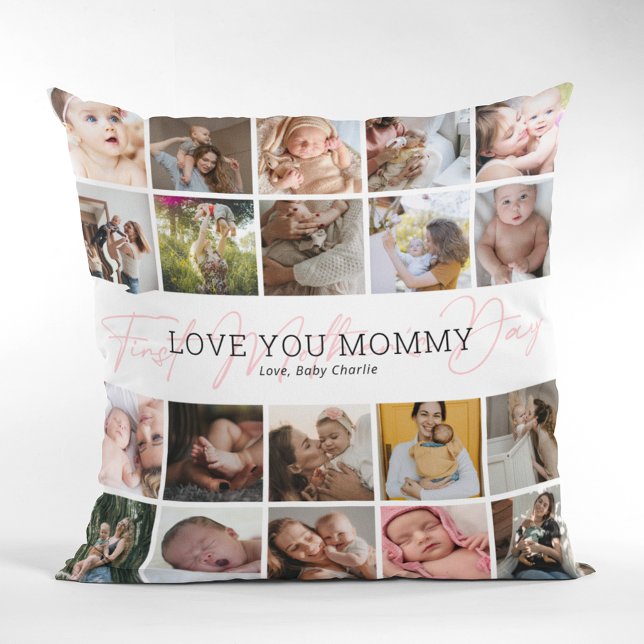 First Mother's Day 20 Photo Collage Cushion (Creator Uploaded)