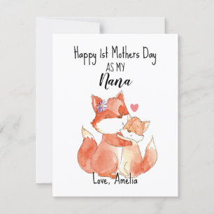 First Mothers Day as Nana, Happy Mothers Day Card