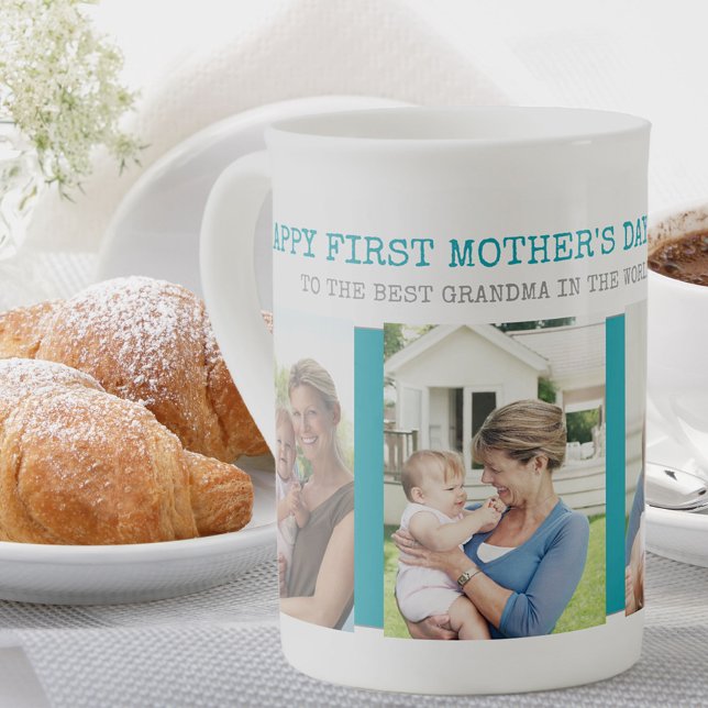 First Mother's Day Best Grandma in the World Photo Bone China Mug (Creator Uploaded)