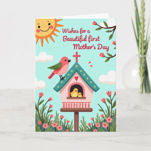 First Mothers Day Birdhouse Card