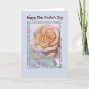 First Mother's Day Card with Peace Rose
