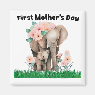 First Mother's Day cute elephant Magnet