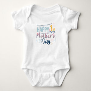 First Mothers Day Ever 1st Time Mum Baby Bodysuit