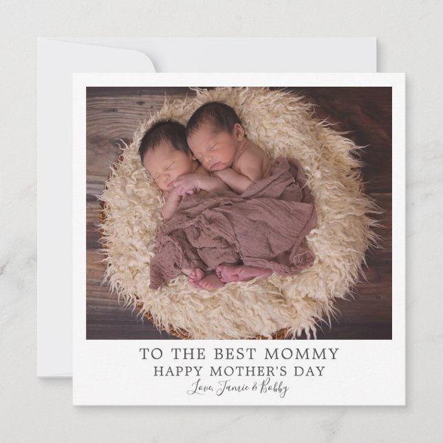 First Mothers Day From Twins Holiday Card (Front)