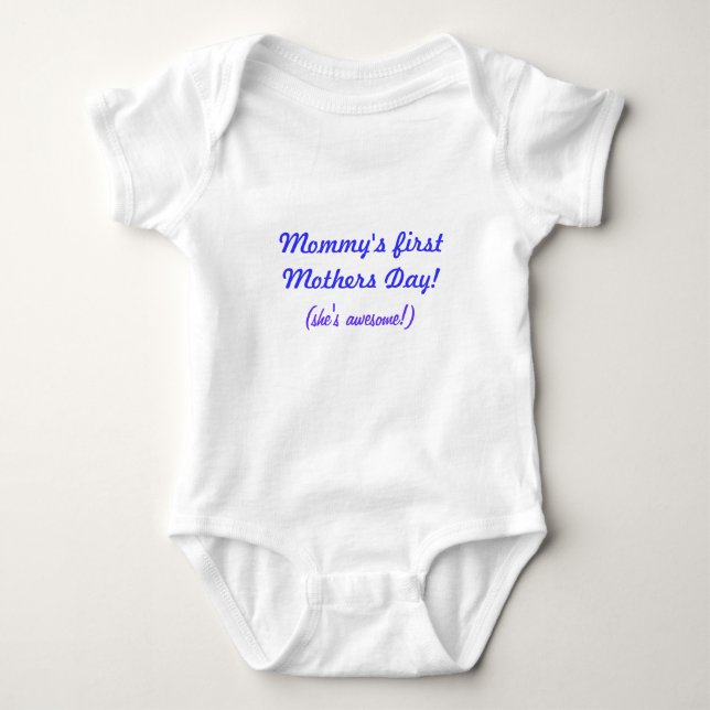 First Mother's Day Gift - Baby Keepsake for Mum Bodysuit (Front)