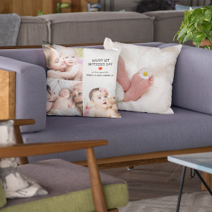 First Mother's Day Gift   Cute Photo Collage Cushion