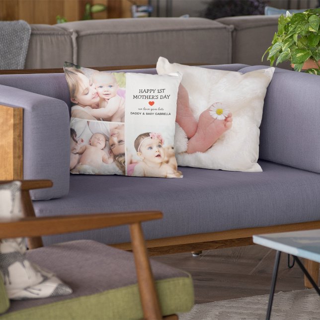 First Mother's Day Gift | Cute Photo Collage Cushion (Creator Uploaded)