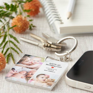 First Mother's Day Gift Cute Photo Collage Key Ring