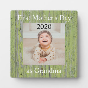 First  Mother's Day Grandma Custom Photo Plaque